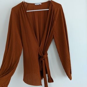 Zara wrap blouse S